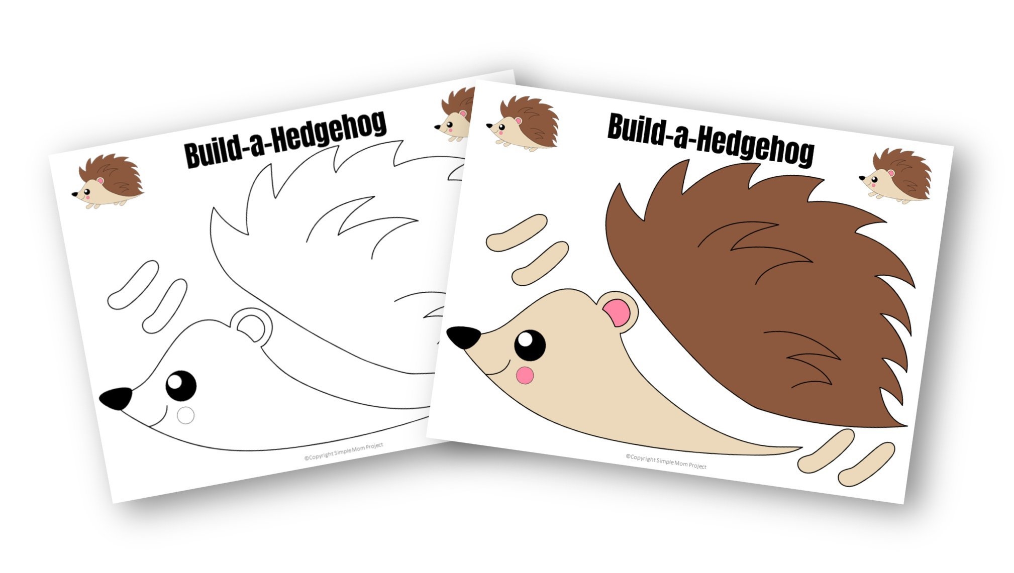 printable hedgehog craft