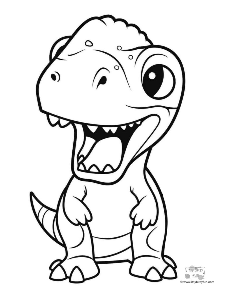 Cute Dinosaur Coloring Pages
