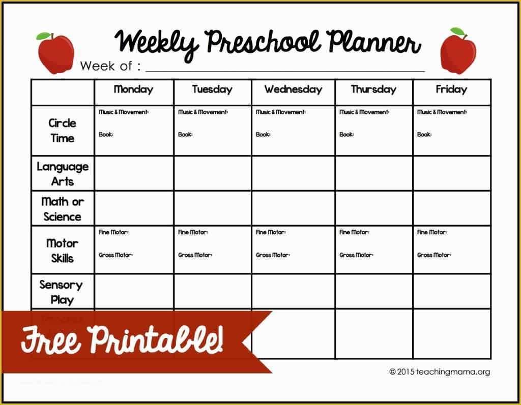 Free Printable Daily Lesson Plan Template Of Weekly Lesson Plan 