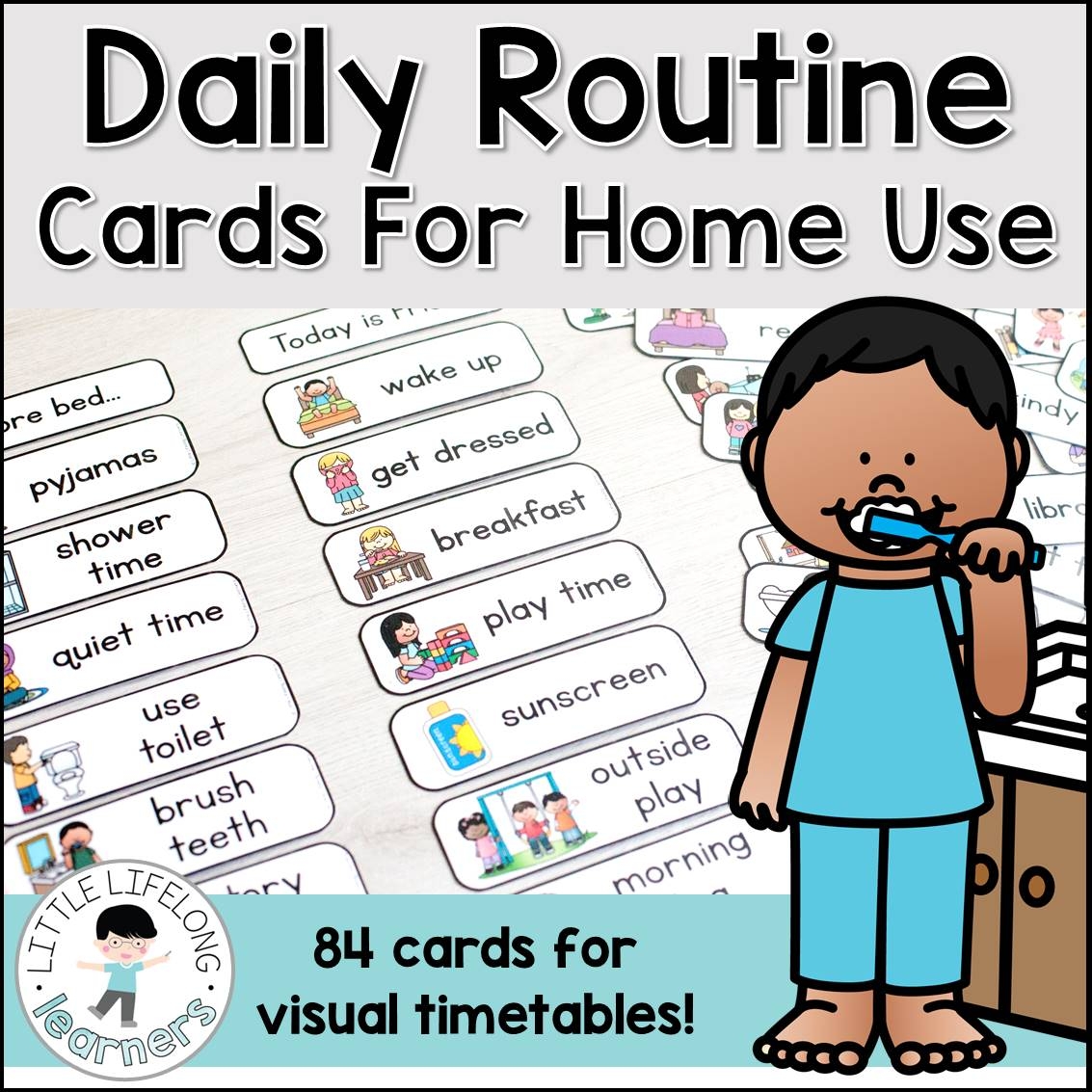 free printable visual routine cards