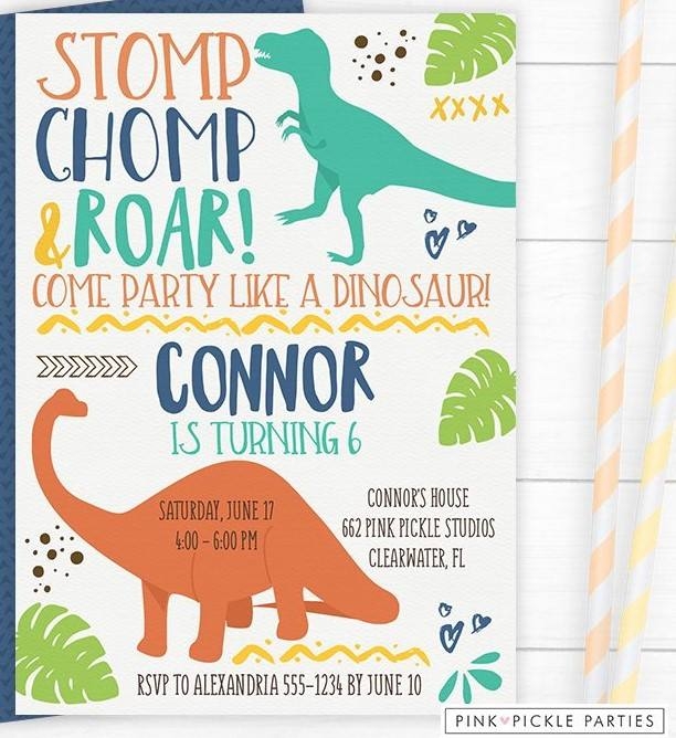 FREE Printable Dinosaur Invitation Template Download Hundreds FREE 