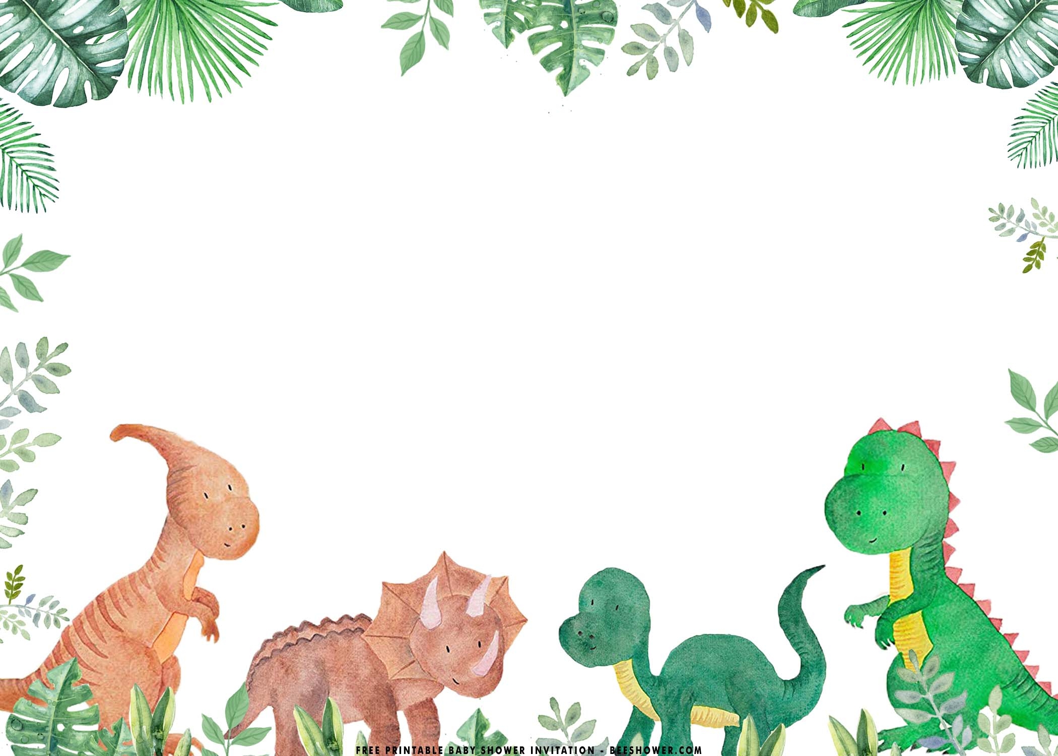 dinosaur invitation template