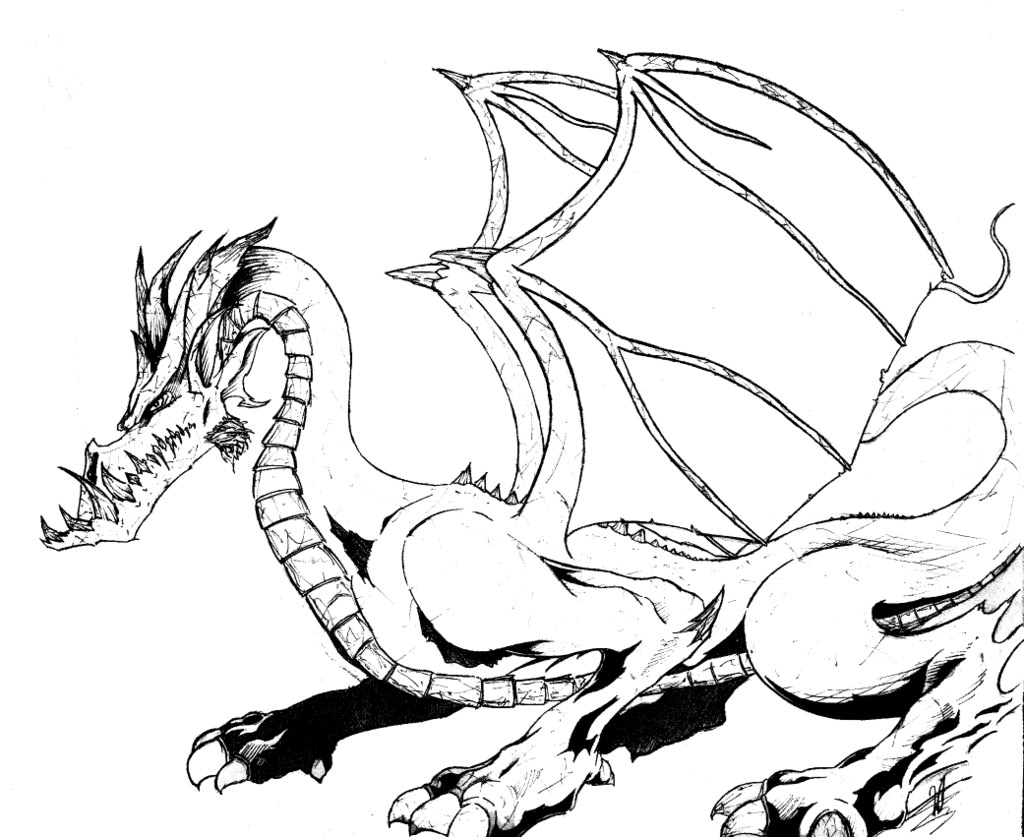 free coloring pages dragon