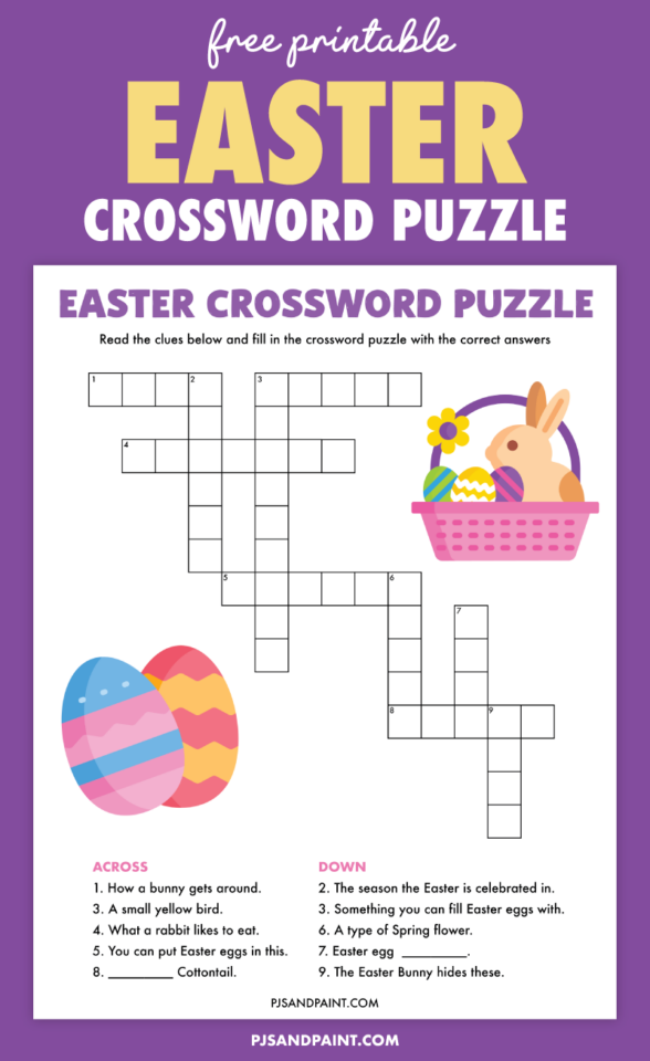 printable easter crossword puzzle
