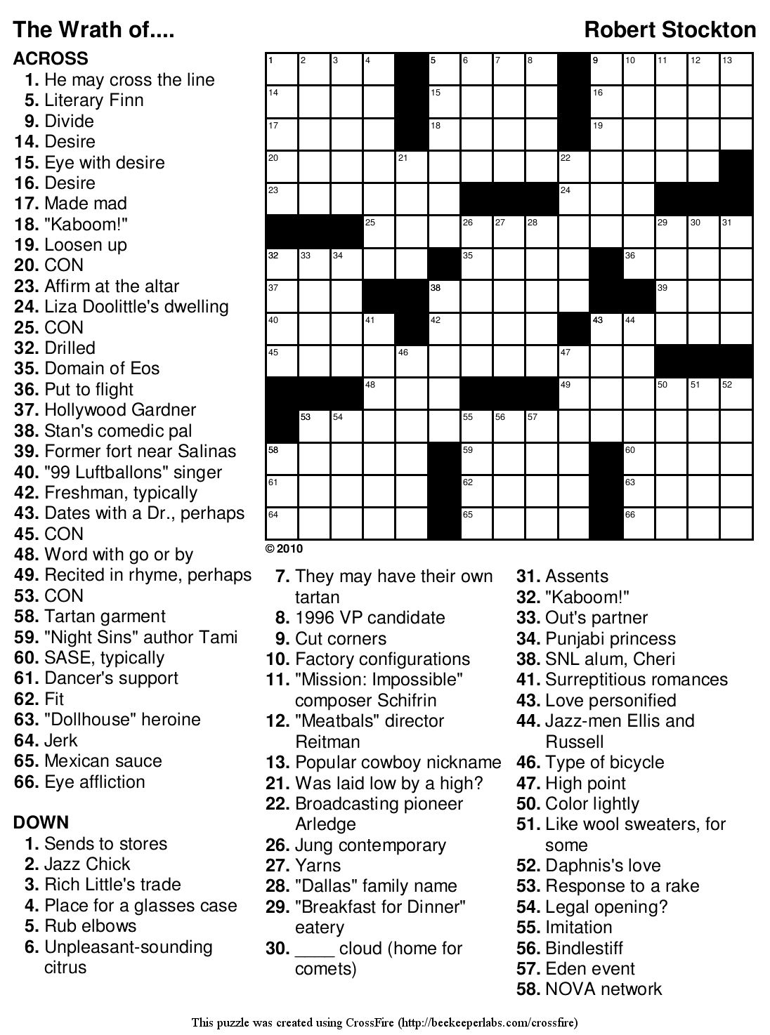 Free Printable Easy Crossword Puzzles For Seniors Printable Crossword