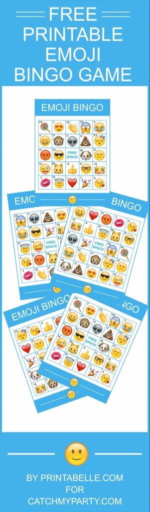 Free Printable Emoji Bingo Game Comes With 8 Bingo Cards Printable 