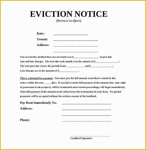 Free Printable Eviction Notice Template Of 38 Eviction Notice Templates 