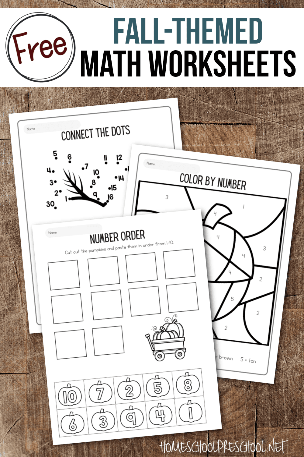 Free Printable Fall Math Worksheets For Preschool
