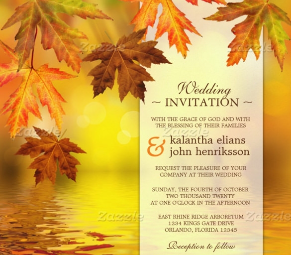 Free Printable Fall Wedding Invitation Template Printable Templates