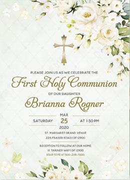 first communion invitation templates