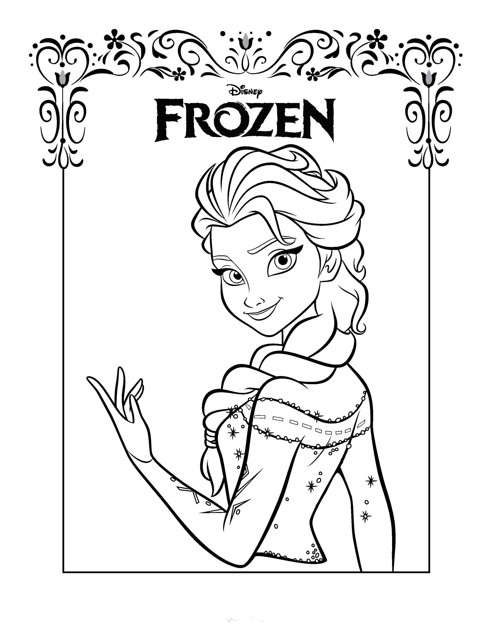 frozen free printable coloring pages