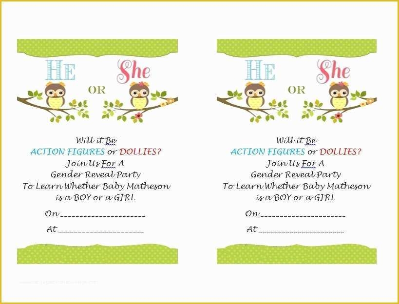 Free Printable Gender Reveal Invitation Templates Of 17 Free Gender 
