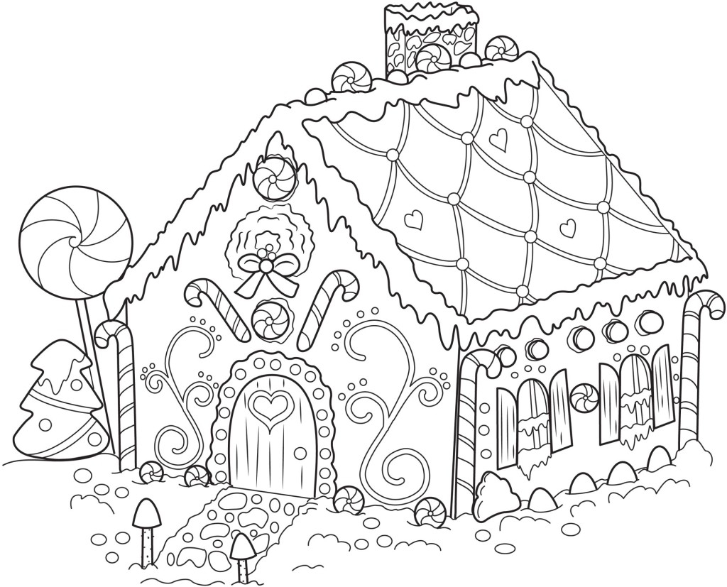 printable coloring pages gingerbread house