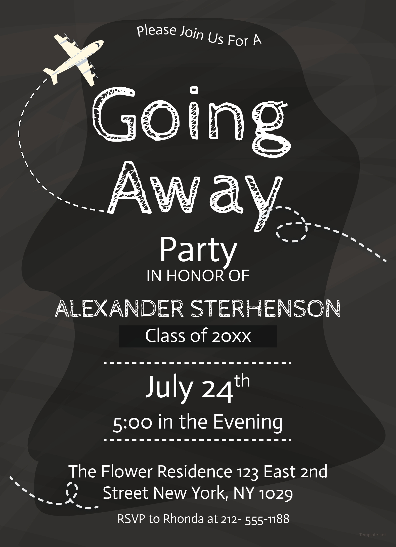 Free Printable Going Away Party Invitation Template In Adobe Photoshop 