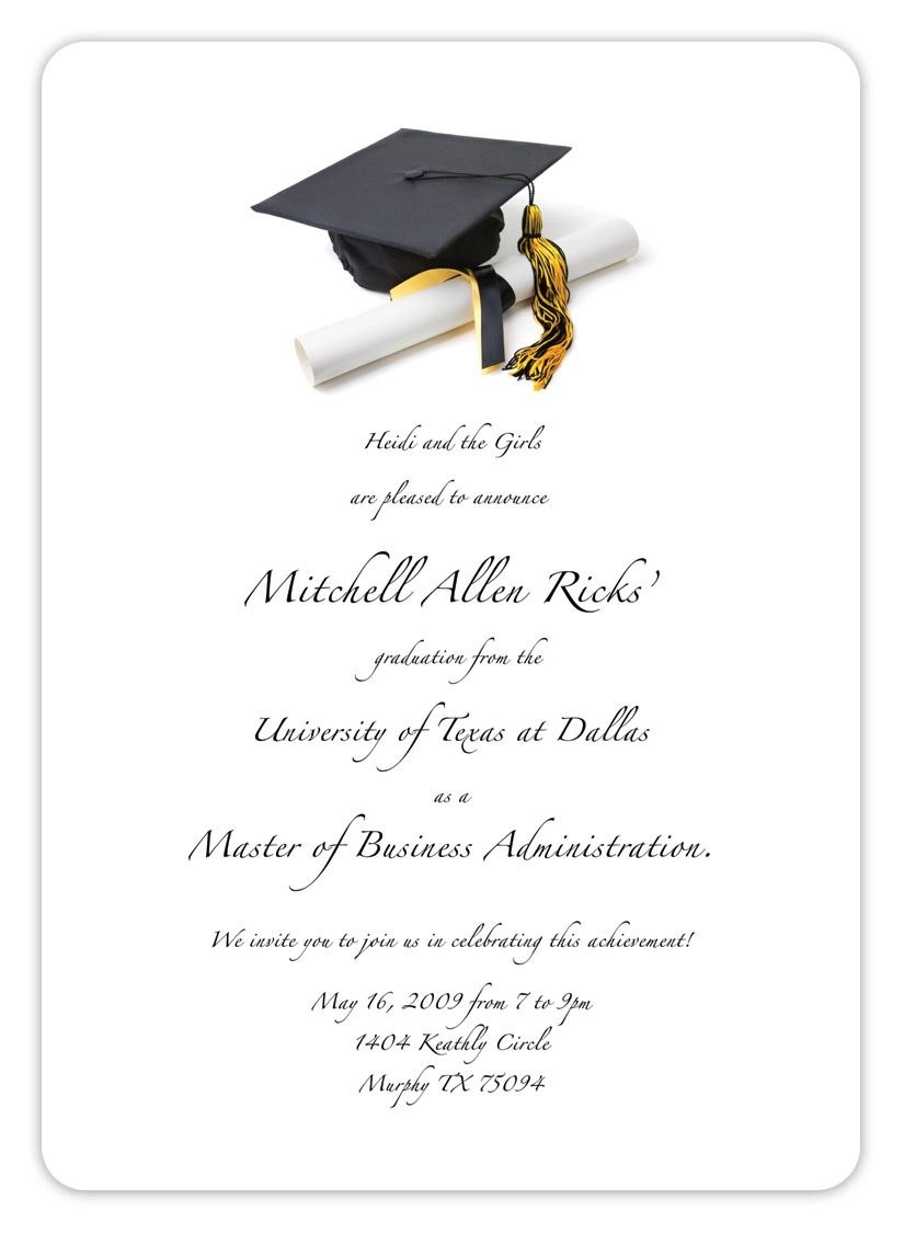 Free Printable Graduation Invitation Templates Places To Throughout 