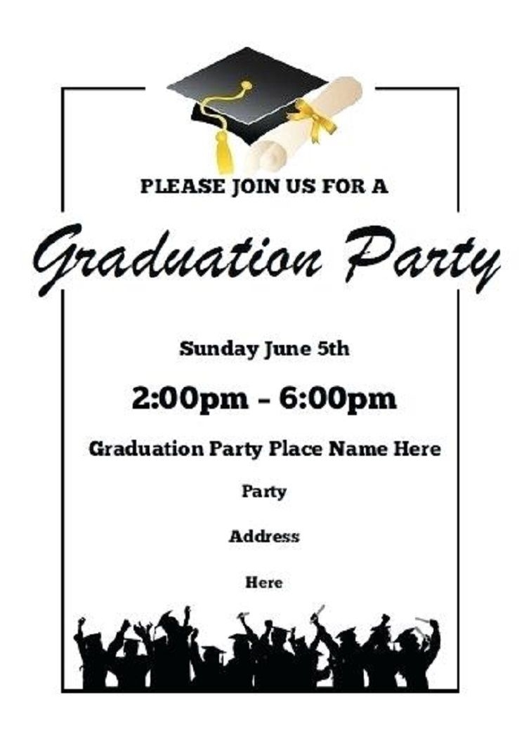 Free Printable Graduation Party Invitation Templates