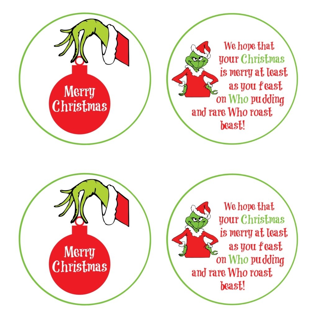 Free Printable Grinch Labels Free Printable Templates