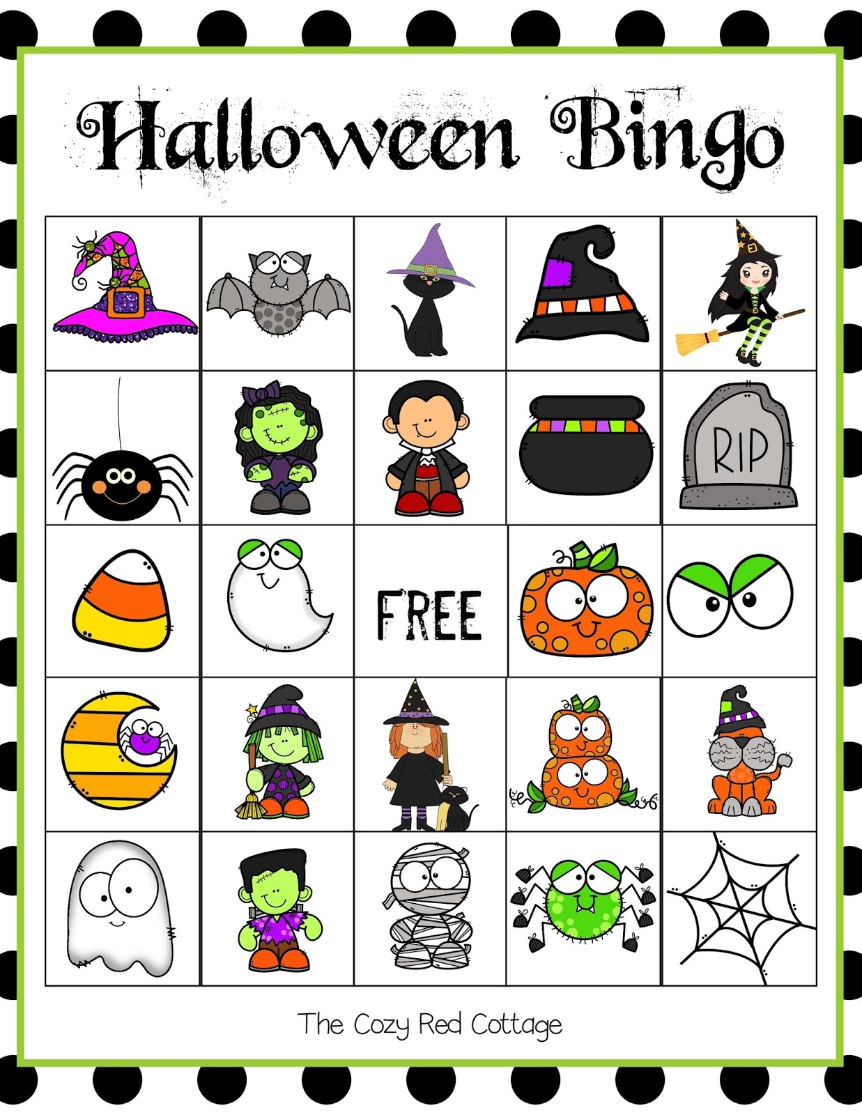 Free Printable Halloween Bingo Cards For 30 Players Free Printable 