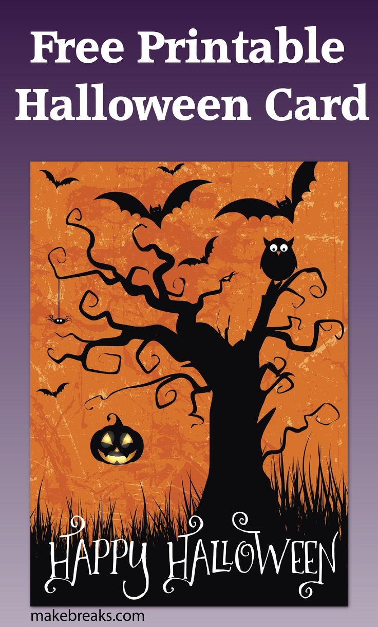 Free Printable Halloween Card For Spooky Celebrations