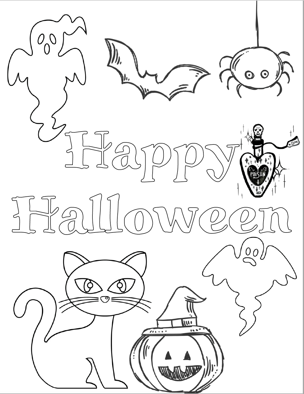 printable free halloween coloring pages