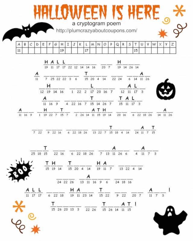 Free Printable Halloween Games Just Plum Crazy