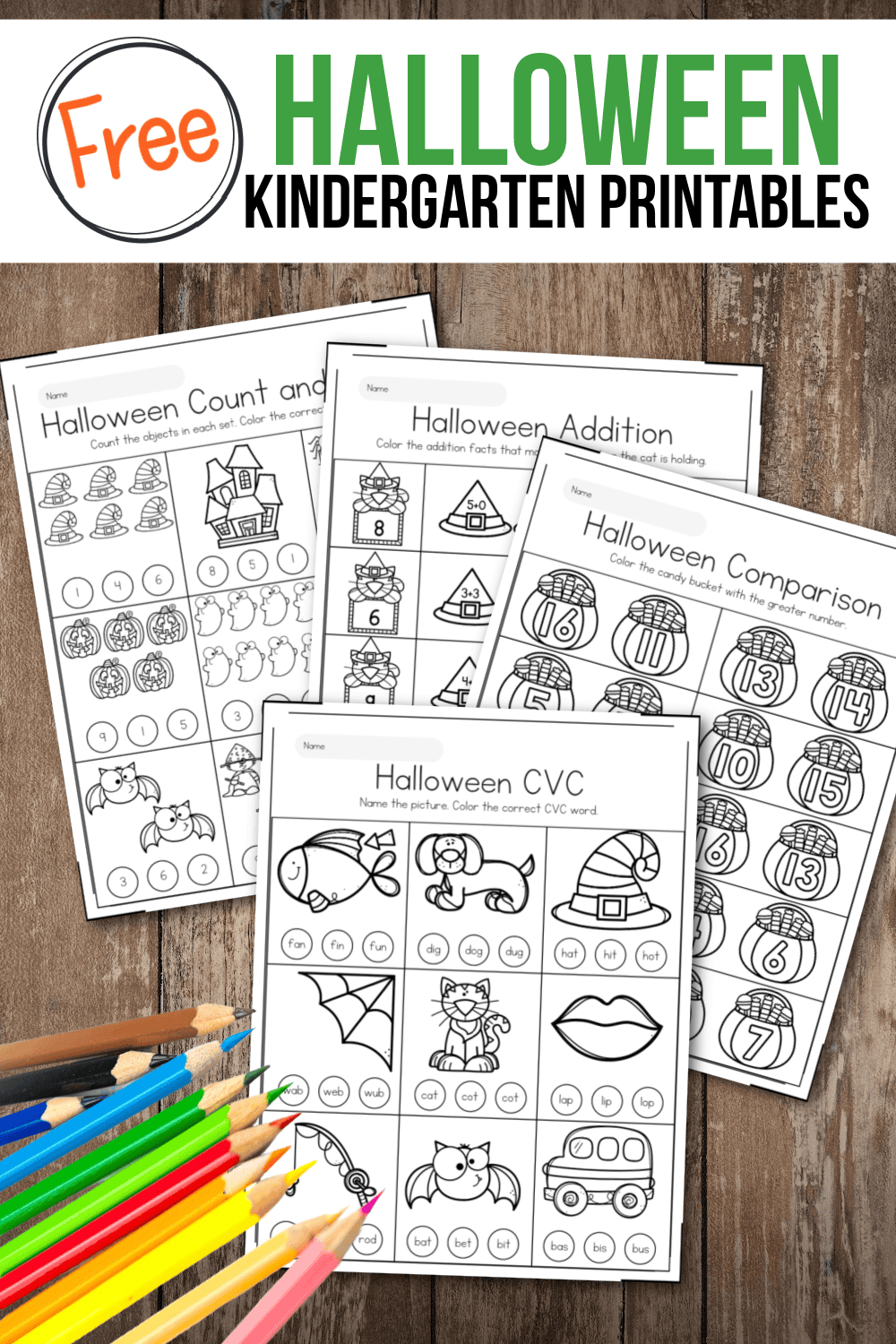 kindergarten worksheets halloween