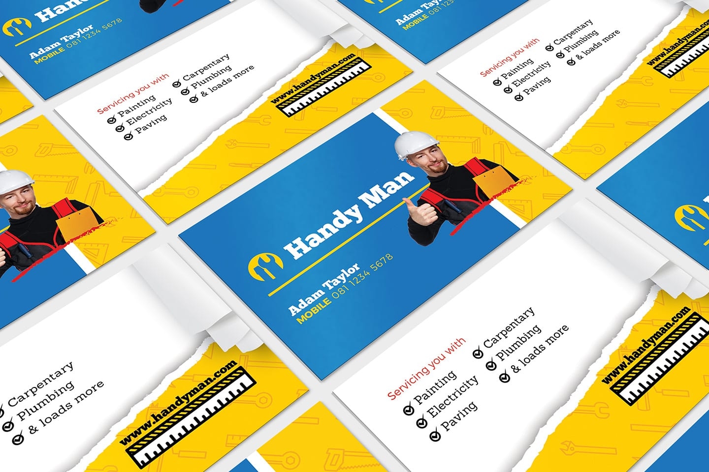 Free Printable Handyman Business Card Templates Workshopbxe