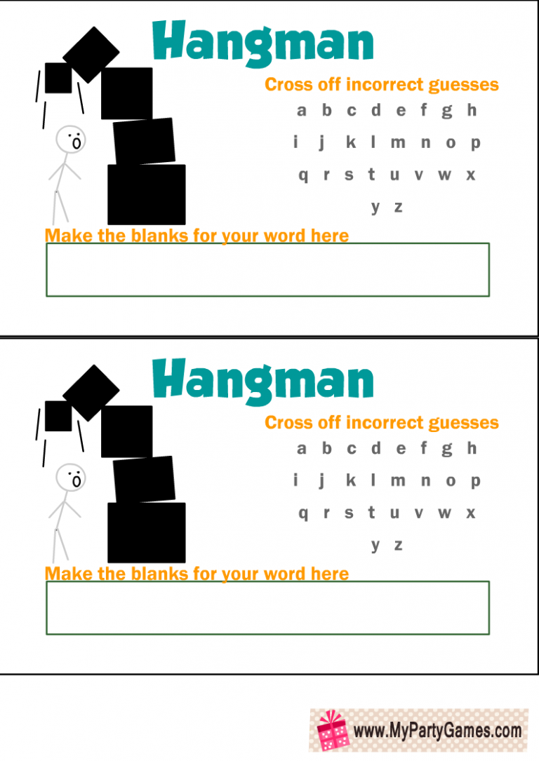 printable hangman games