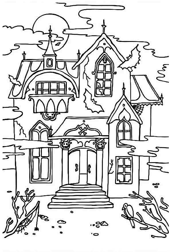 Haunted House Coloring Pages