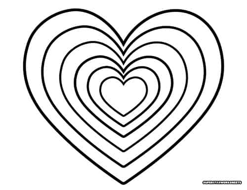 free printable heart coloring pages