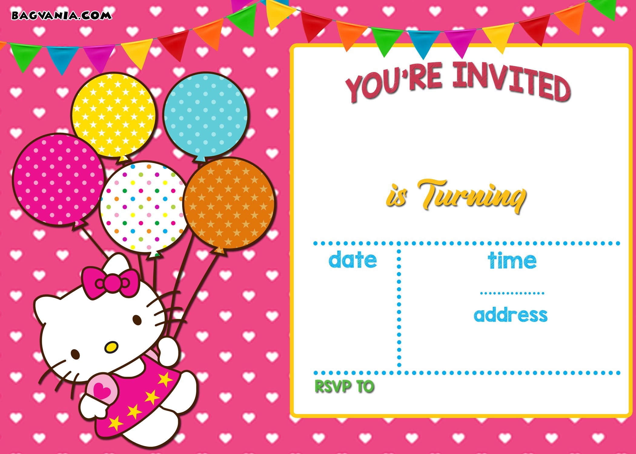 hello kitty invitation templates