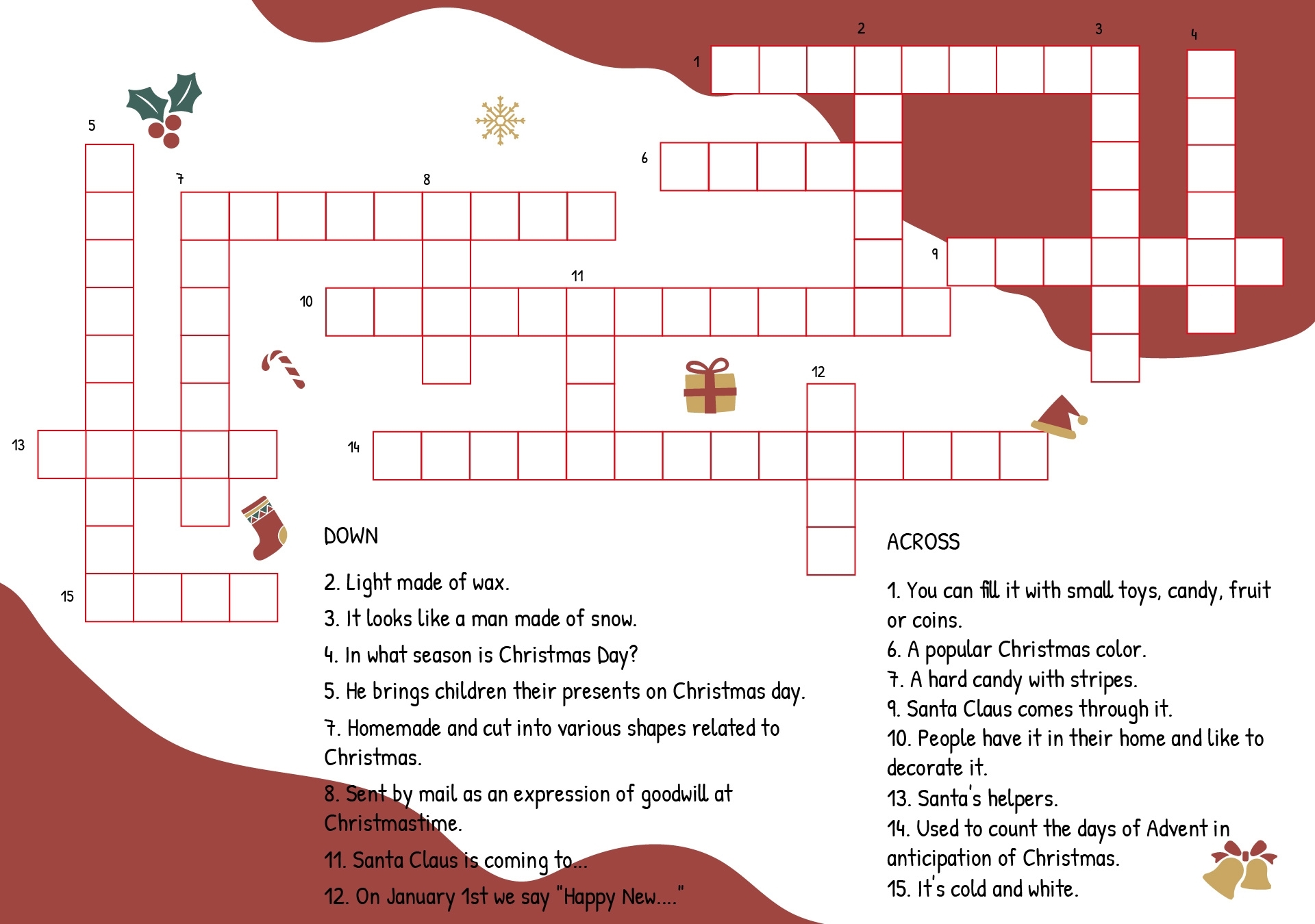 Free Printable Holiday Crossword Puzzles Free Crossword Puzzles Printable