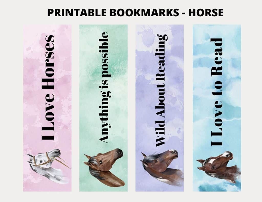 FREE Printable Horse Bookmarks My Printable Home Free Printable