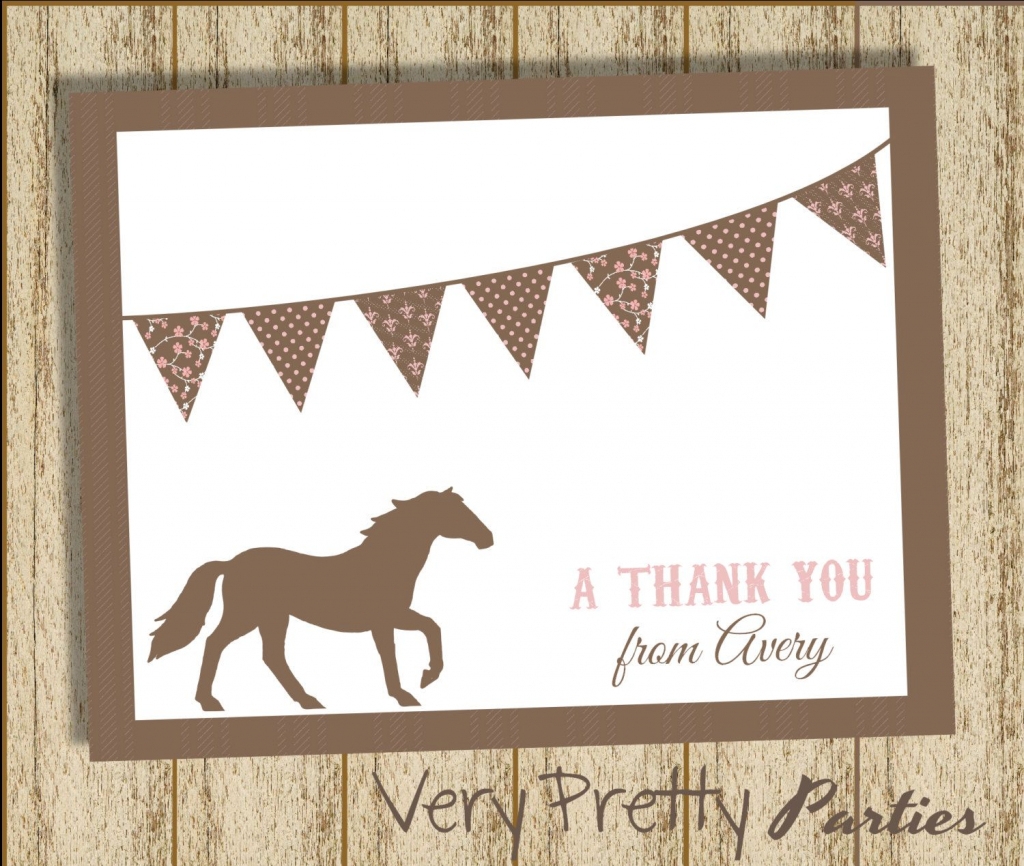Free Printable Horse Thank You Cards Free Printable Card