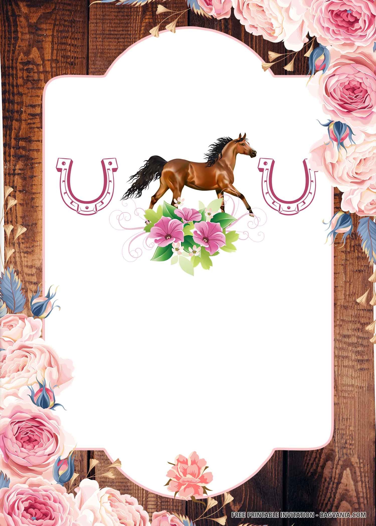 Free Printable Horse Themed Birthday Party Invitations FREE Printable A Z