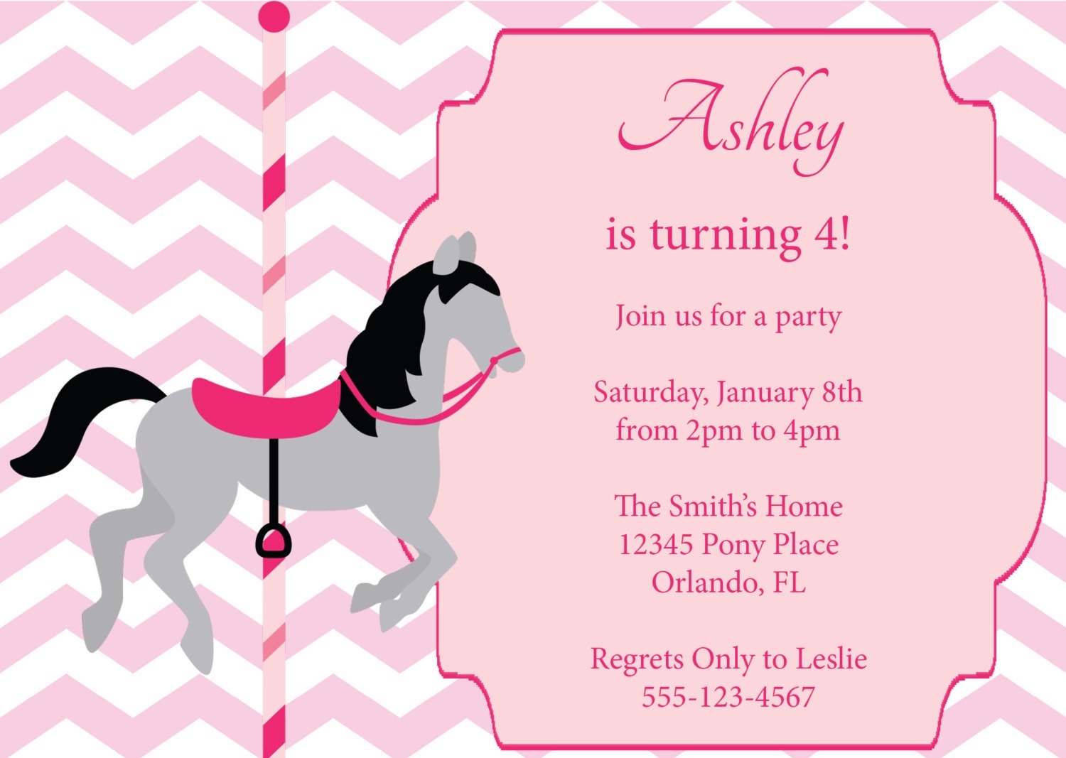 free printable horse themed birthday cards