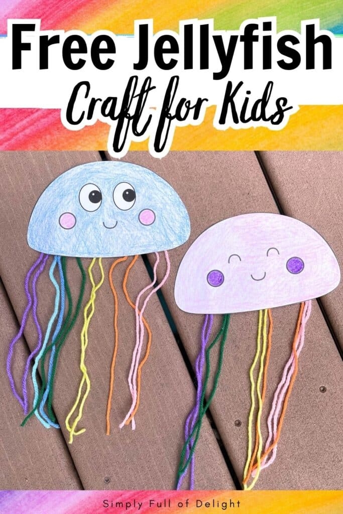 Free Printable Jellyfish Paper Craft For Kids Easy