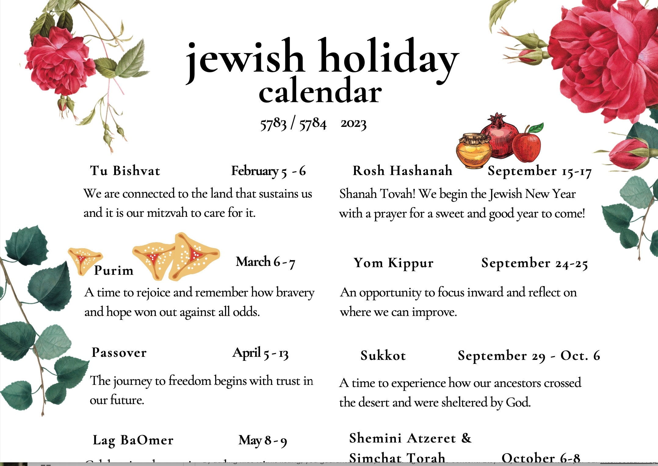 free printable jewish new year greeting cards