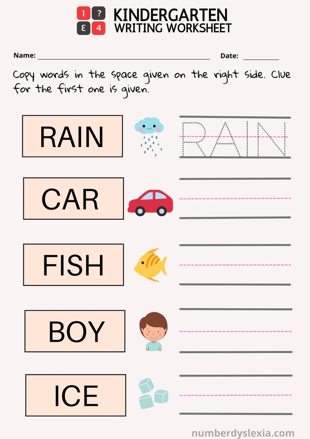free writing practice worksheets