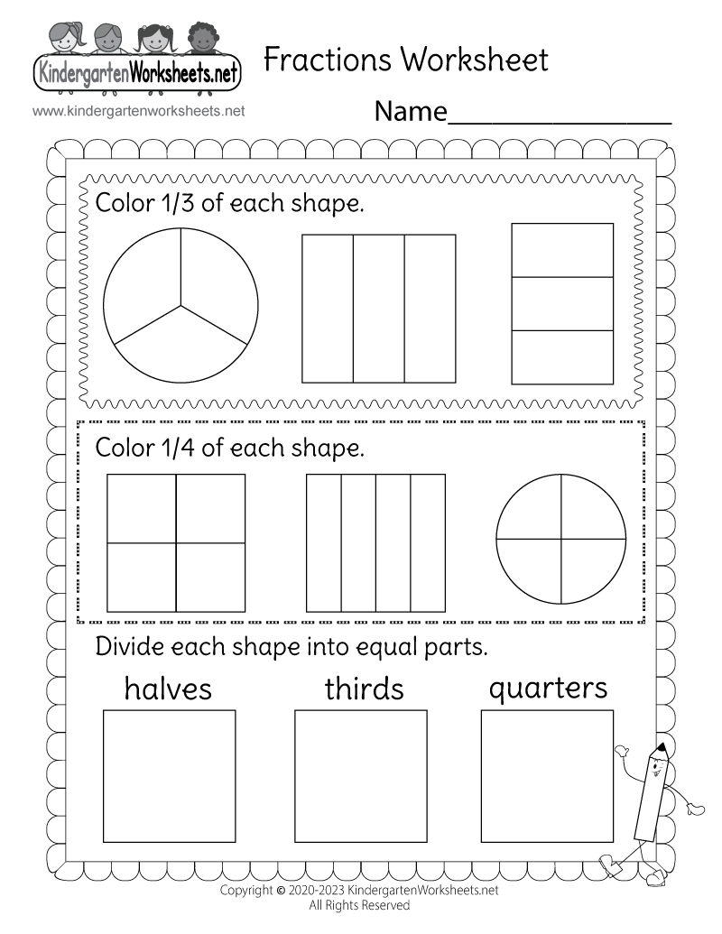 printable worksheet kinder