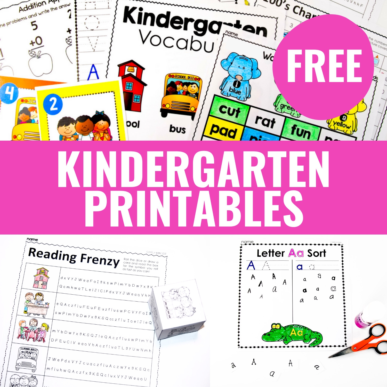 kindergarten worksheets printable free