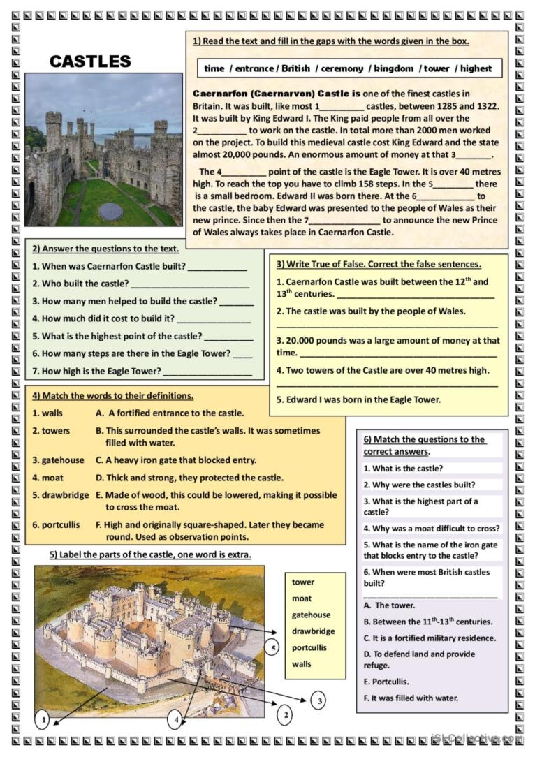  FREE Printable Knights And Castle Worksheets For Kids Worksheets 