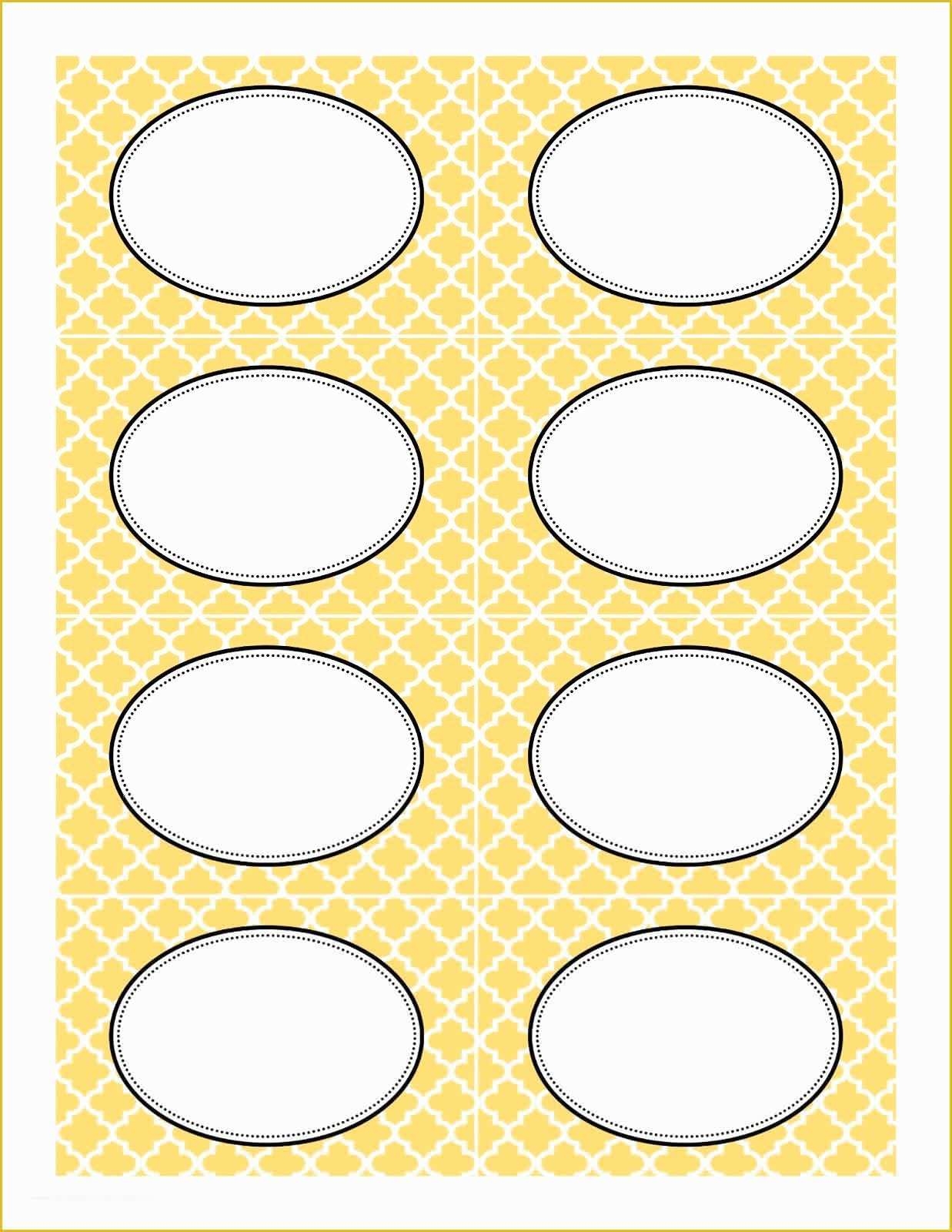 Free Printable Label Templates Of Yellow Moroccan Tile Label Template 1 