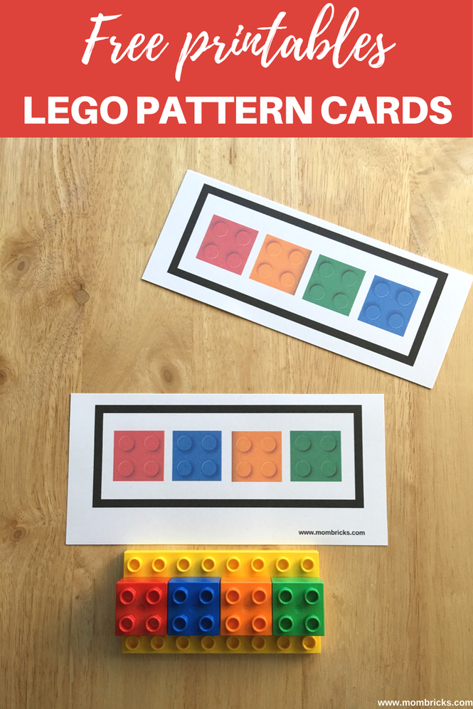 free printable lego pattern cards