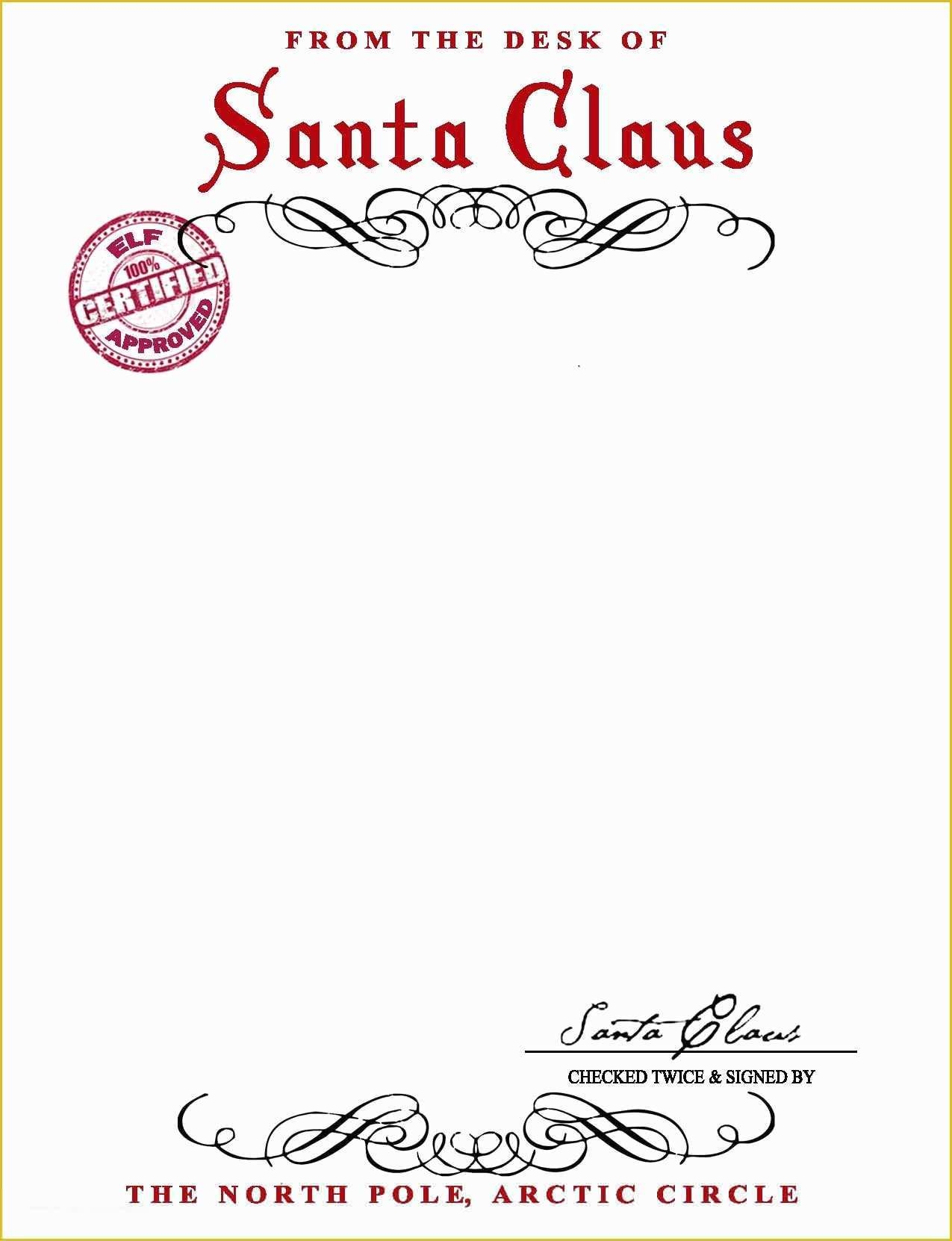 Free Printable Letter From Santa Template Of Easy Free Letters From 