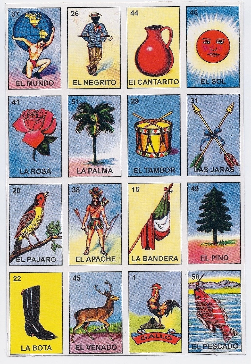 free printable loteria game cards