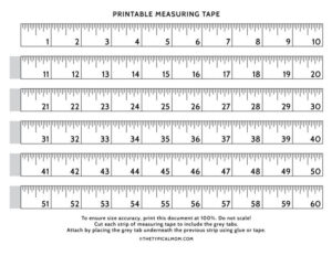 Free Printable Measuring Tape PDF Measuring Tape Printable