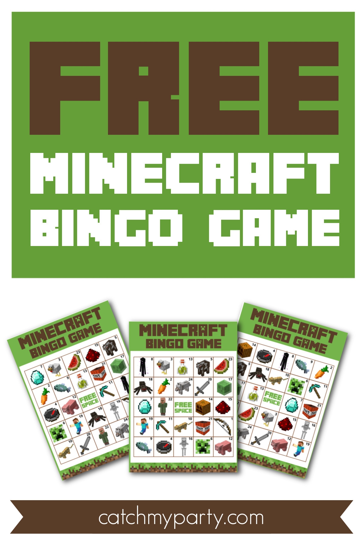 Free Printable Minecraft Bingo Cards FREE Printable A Z