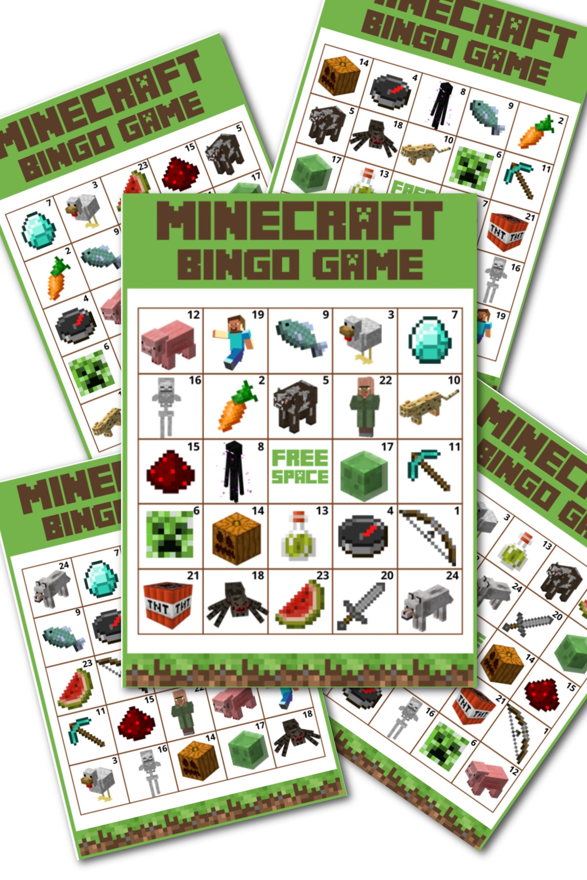 Free Printable Minecraft Bingo Cards FREE Printable A Z