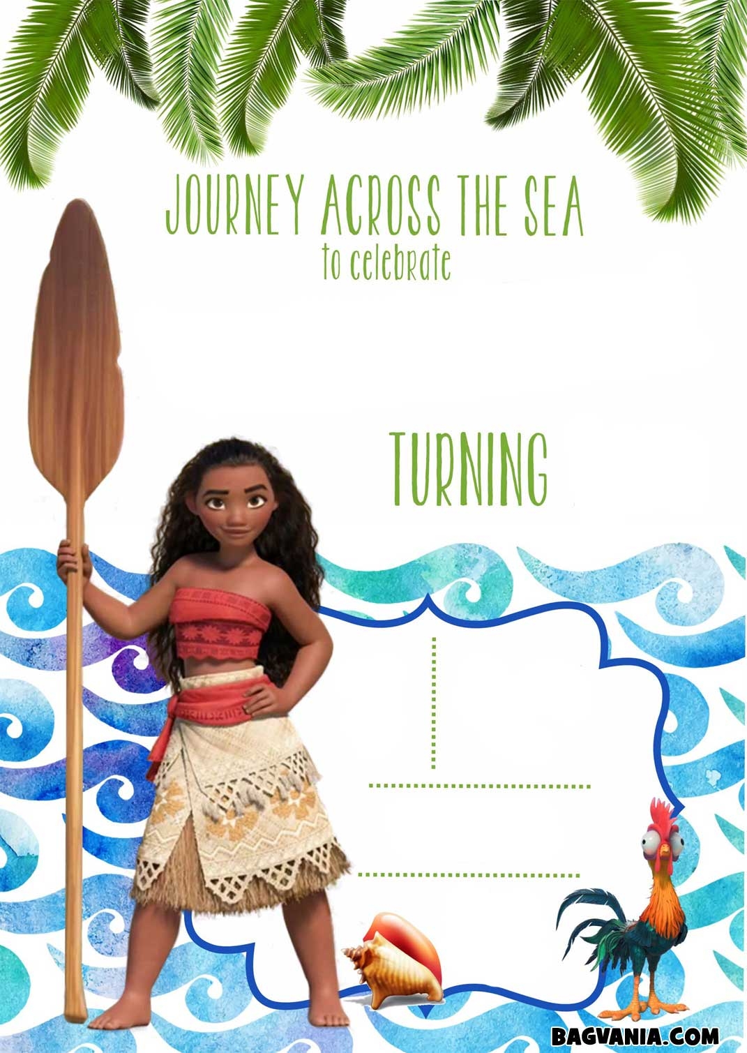 Free Printable Moana Birthday Invitation Templates Bagvania FREE 